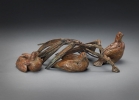 Three Bobwhite Quail with Pine
